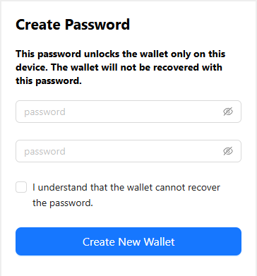 Create password