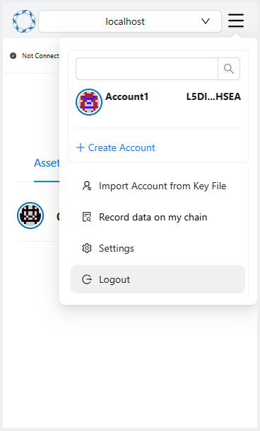 Click the logout button