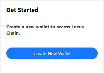 Create new wallet