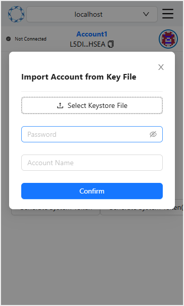Import key file